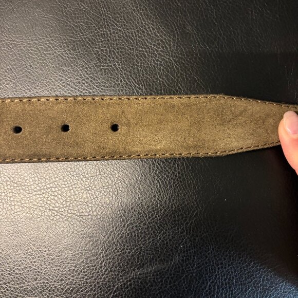 FABRIKA LEATHER BELT  (SUEDE) - COFFEE - HOLES ARE FROM 31-35 INCHES - NWT *read - Picture 6 of 9
